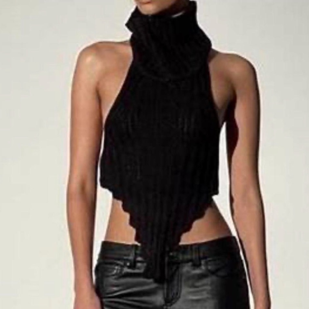 local european xs turtleneck halter top